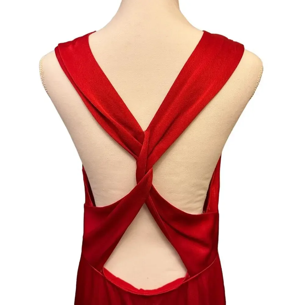 Jason Wu - Grey, Crisscross-Back Satin Cocktail Dress, size 12